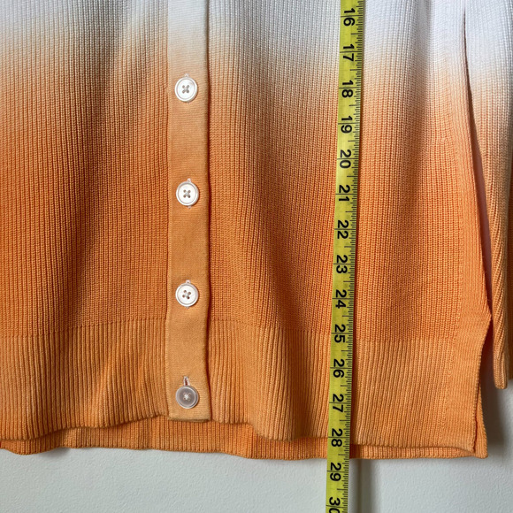 NWT Talbots Ombre Cardigan Sweater Pink Orange Womens Small Coastal Summer - Picture 8 of 9